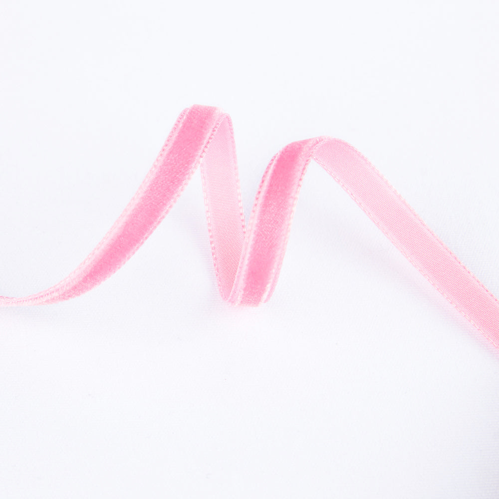 Cinta Terciopelo Rosa Chicle 7mm - Ribes y Casals