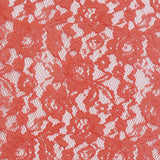 Lace Reembroidered Flowers Coral - Ribes y Casals