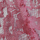 Lace Reembroidered Flowers Pink - Ribes y Casals