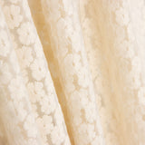 Tulle Embroidered Flower Natural White - Ribes y Casals