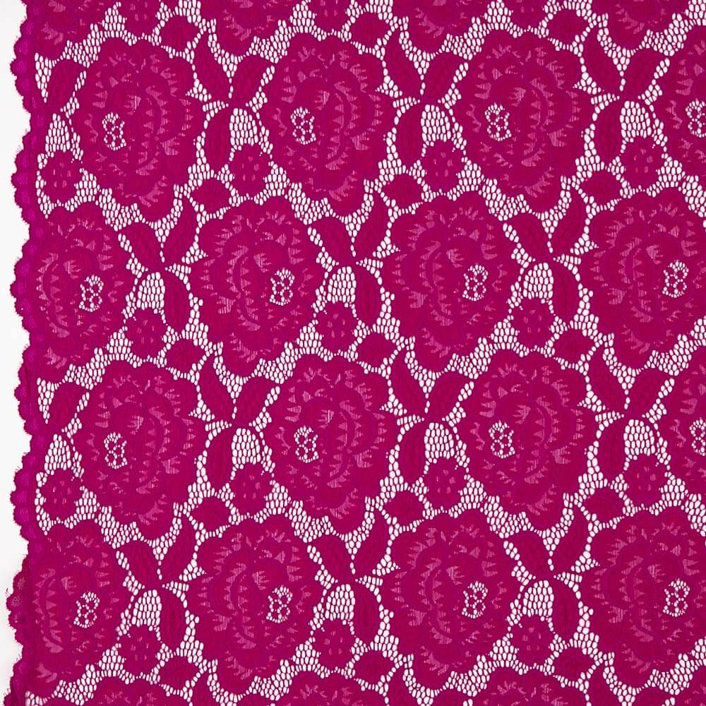 Flowers Cyclamen Spandex Lace - Ribes y Casals