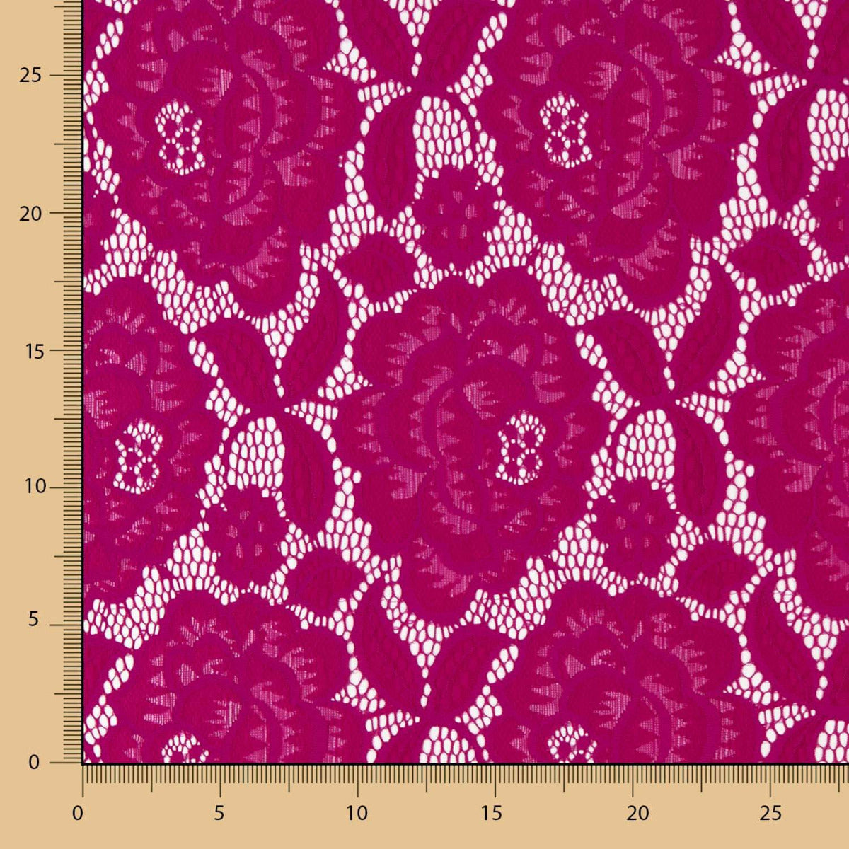 Flowers Cyclamen Spandex Lace - Ribes y Casals