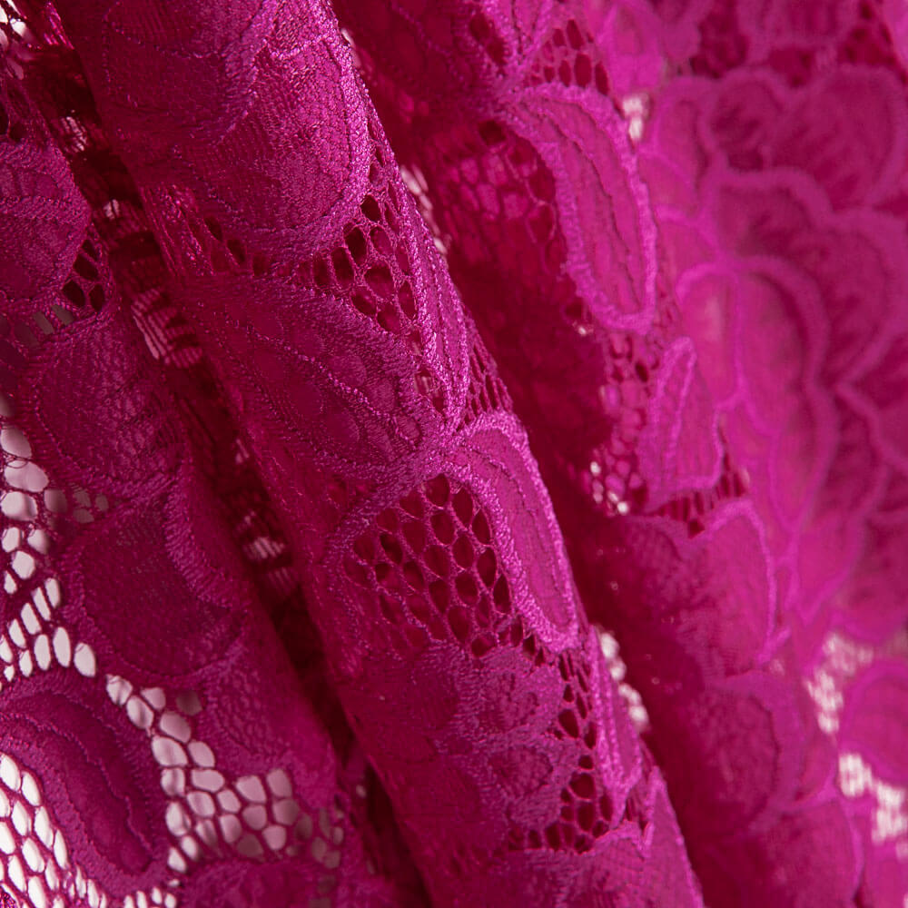 Flowers Cyclamen Spandex Lace - Ribes y Casals