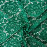 Green Lace with Floral Pattern in Spandex - Ribes y Casals