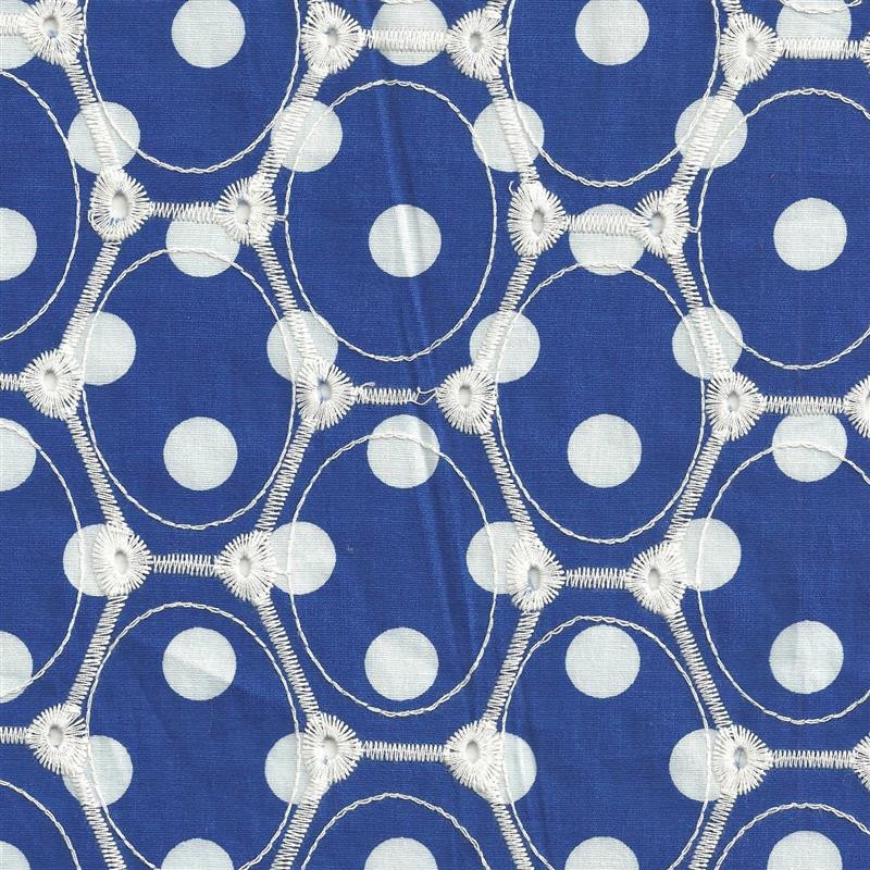 Embroidery Dots Ground Blue - Ribes y Casals