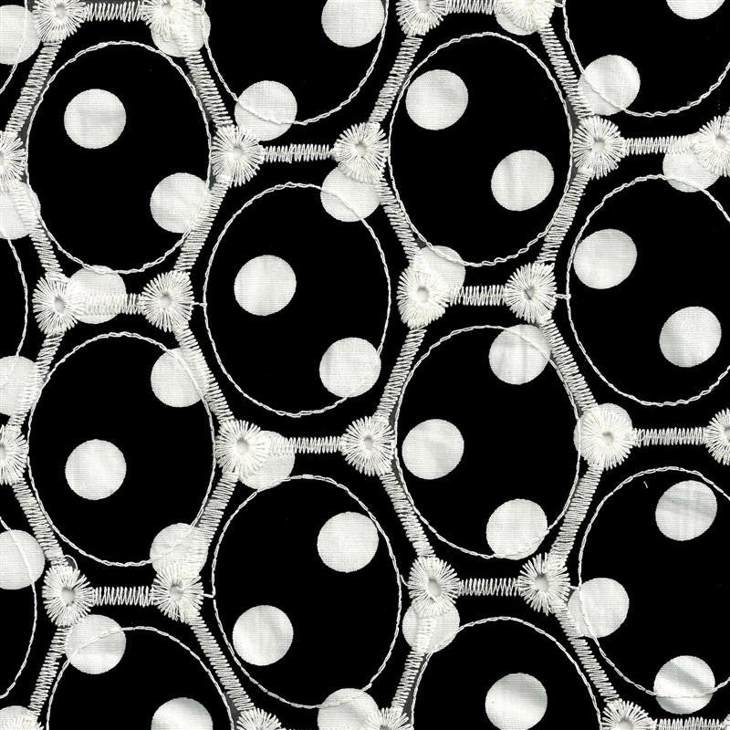 Embroidery Dots Ground Black - Ribes y Casals