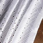 Swiss Embroidery Chevron White - Ribes y Casals