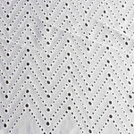 Swiss Embroidery Chevron White - Ribes y Casals