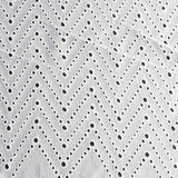 Swiss Embroidery Chevron White - Ribes y Casals