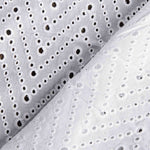 Swiss Embroidery Chevron White - Ribes y Casals