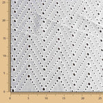 Swiss Embroidery Chevron White - Ribes y Casals