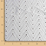 Swiss Embroidery Chevron White - Ribes y Casals
