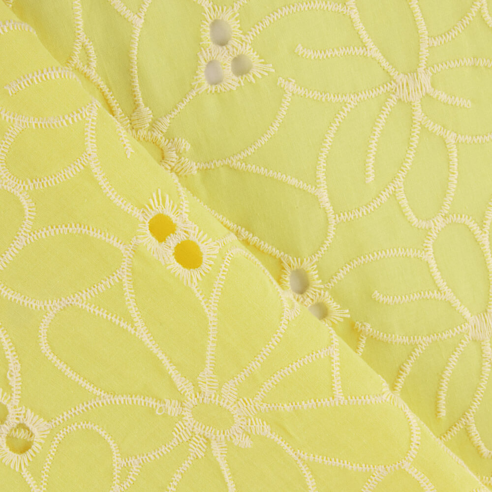 Swiss Embroidery Daisy Yellow - Ribes y Casals