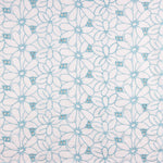 Swiss Embroidery Daisy Blue Border - Ribes y Casals
