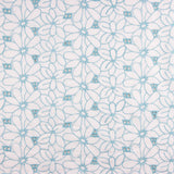 Swiss Embroidery Daisy Blue Border - Ribes y Casals