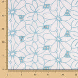 Swiss Embroidery Daisy Blue Border - Ribes y Casals