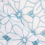 Swiss Embroidery Daisy Blue Border - Ribes y Casals