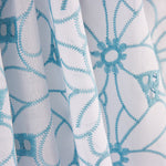 Swiss Embroidery Daisy Blue Border - Ribes y Casals