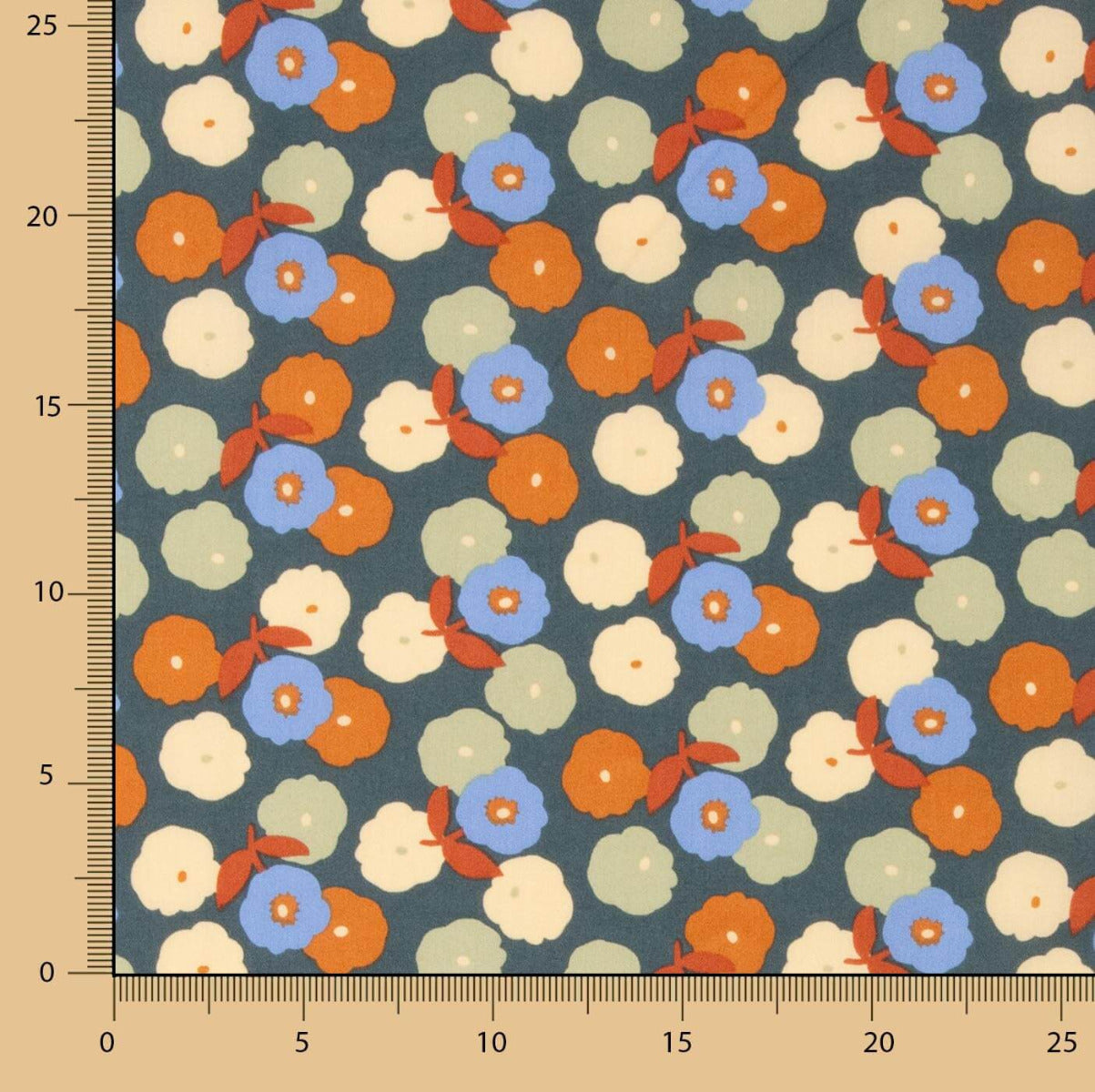 Cotton Poplin Tera Flowers - Ribes y Casals