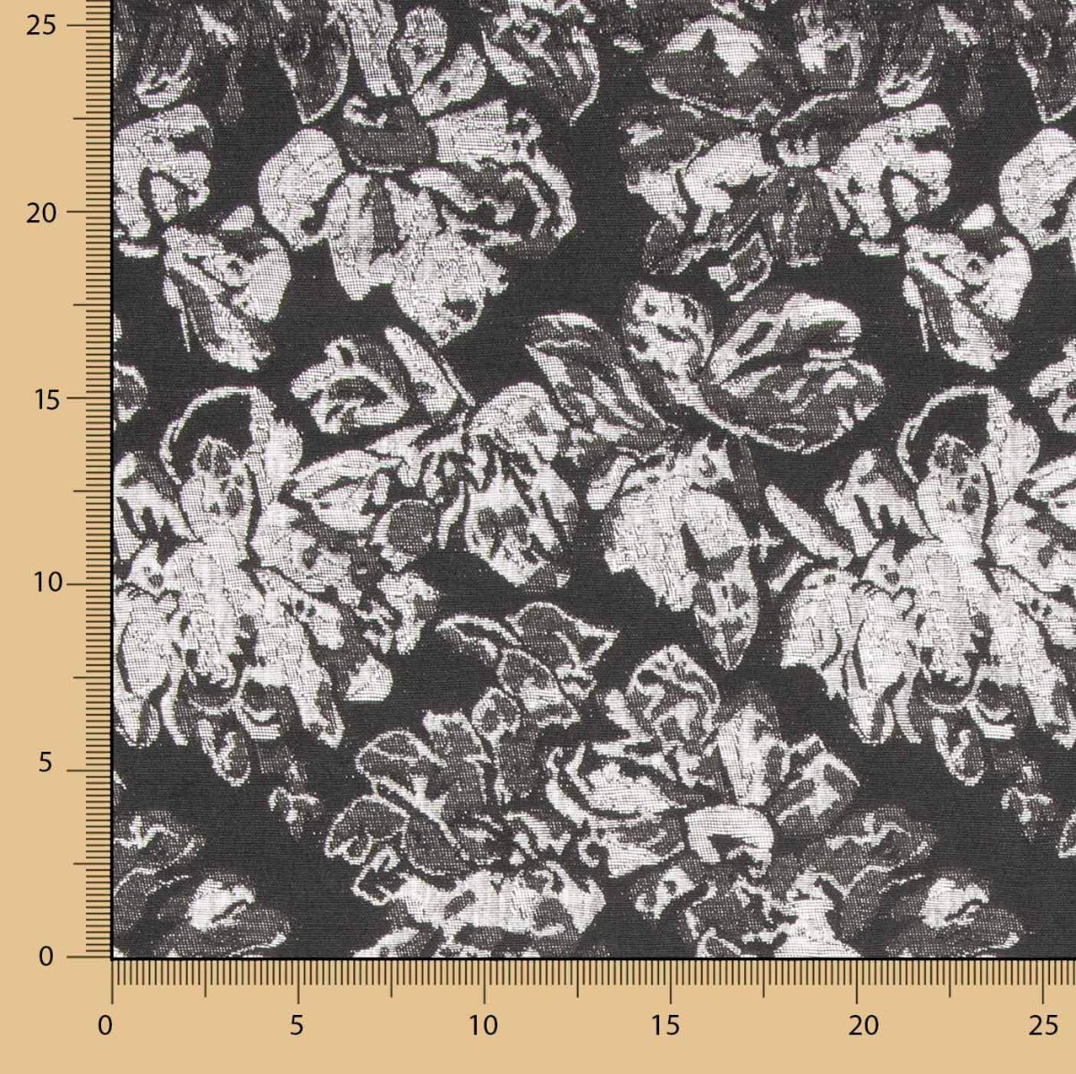 Brocade Flower Black Silver - Ribes y Casals