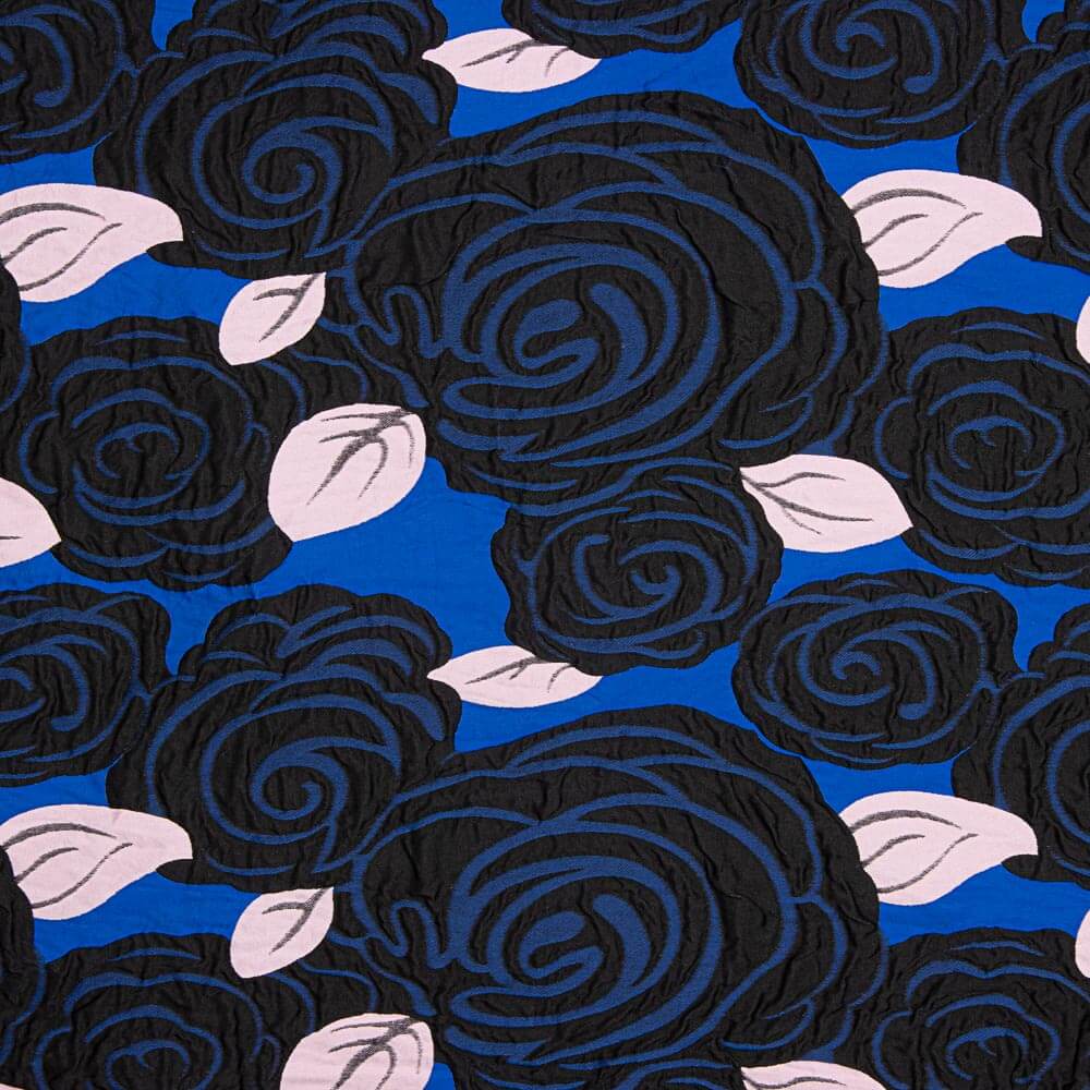 Brocade Black Roses Teal - Ribes y Casals
