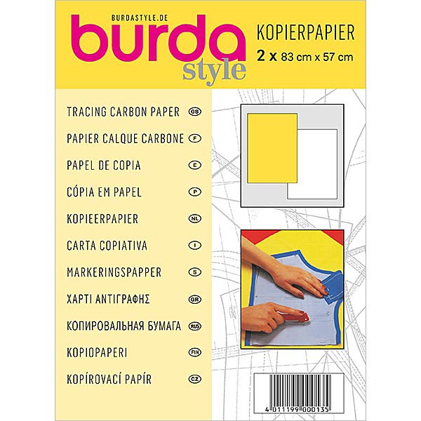 Yellow and White Burda Tracing Carbon Paper - Ribes y Casals