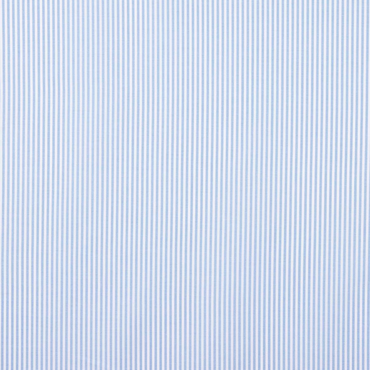 Striped Blue Cotton Shirting Fabric - Ribes y Casals