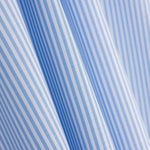 Striped Blue Cotton Shirting Fabric - Ribes y Casals