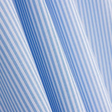 Striped Blue Cotton Shirting Fabric - Ribes y Casals