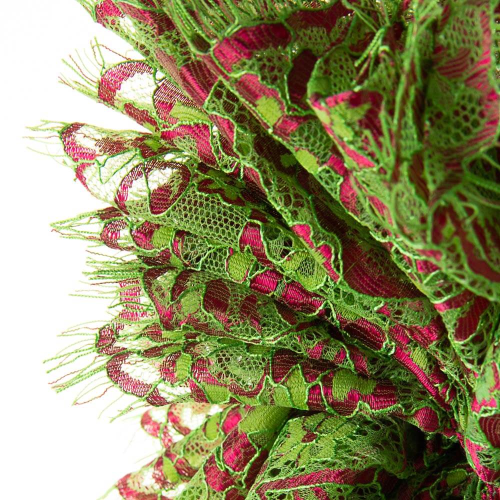 Green-Fuchsia Bicolor Chantilly Lace - Ribes y Casals