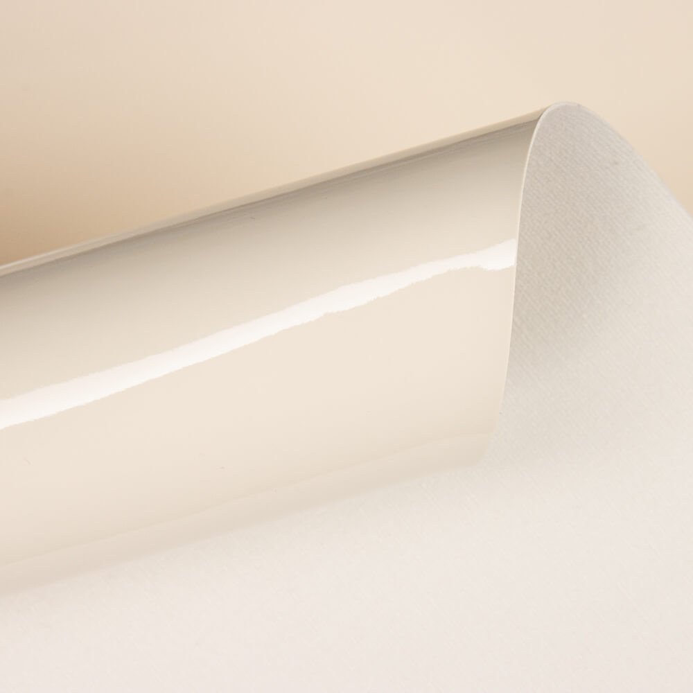 Ecru Smooth Rigid Patent Leather - Ribes y Casals