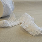 Lace Bias Embroidery White 53mm - Ribes y Casals