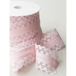 Lace Bias Embroidery Pink - Ribes y Casals