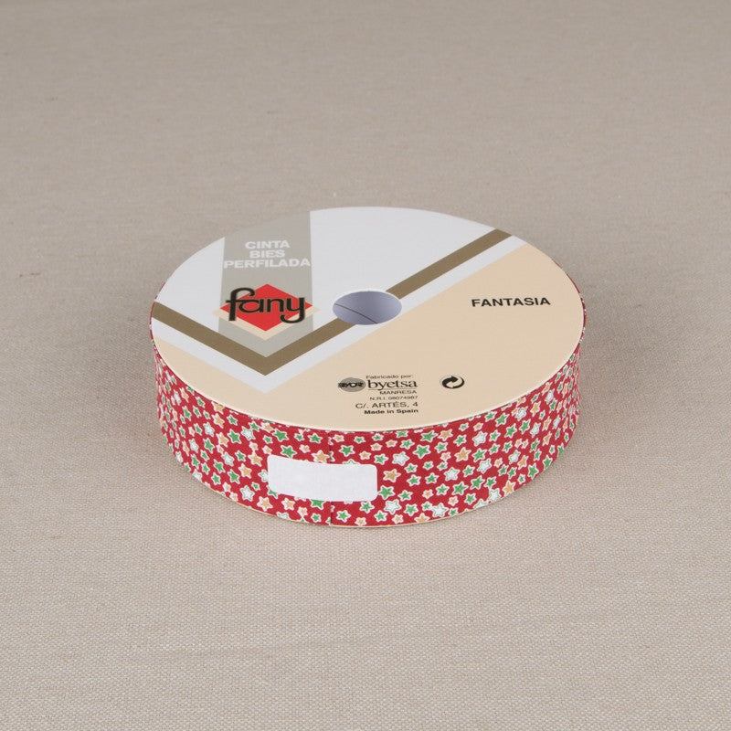 Lace Bias Christmas Red 30mm - Ribes y Casals