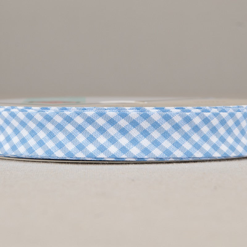 Lace Bias Vichy Blue Sky 18mm - Ribes y Casals