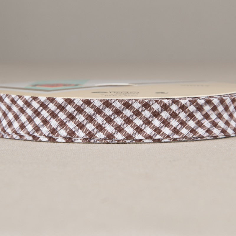 Lace Bias Vichy Brown 18mm - Ribes y Casals
