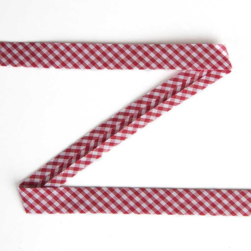 Lace Bias Vichy Red 18mm - Ribes y Casals