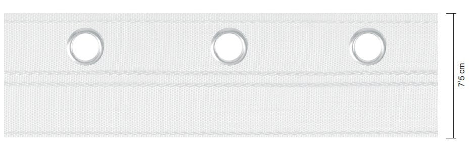 Curtain Tape Eyelets 12 Mm White - Ribes y Casals