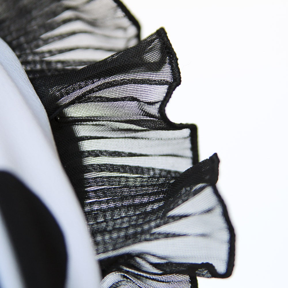 Pleated Chiffon Ribbon 4&#39;5cm Black - Ribes y Casals