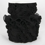 Pleated Chiffon Ribbon 4&#39;5cm Black - Ribes y Casals