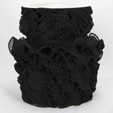 Pleated Chiffon Ribbon 4&#39;5cm Black - Ribes y Casals
