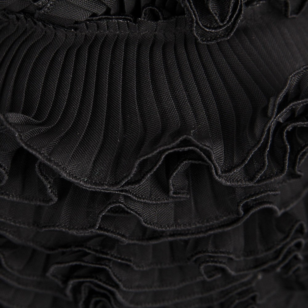 Pleated Chiffon Ribbon 4&#39;5cm Black - Ribes y Casals