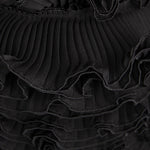 Pleated Chiffon Ribbon 4&#39;5cm Black - Ribes y Casals