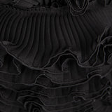 Pleated Chiffon Ribbon 4&#39;5cm Black - Ribes y Casals