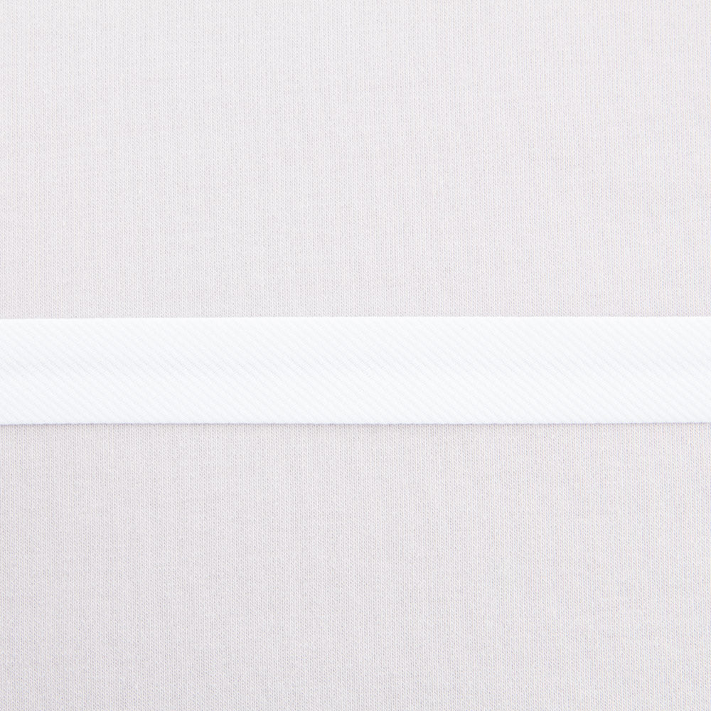 White Bias Pique Ribbon 18mm - Ribes y Casals