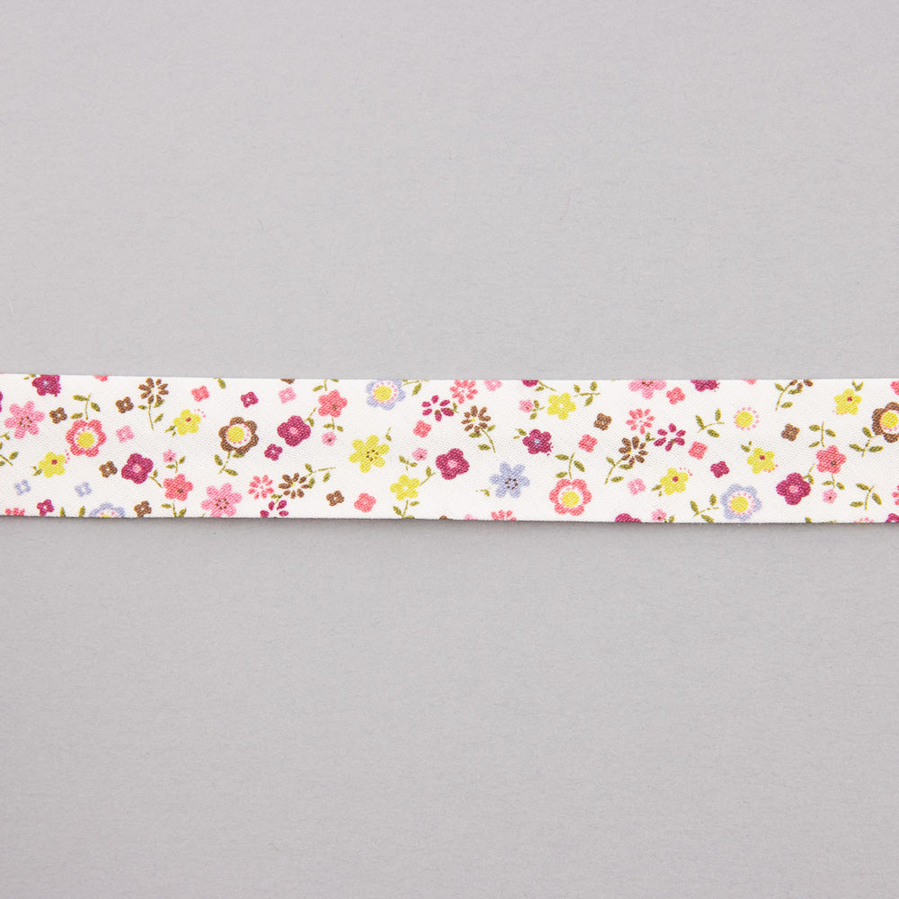 Bias Ribbon Flower Fuchsia 18 mm - Ribes y Casals