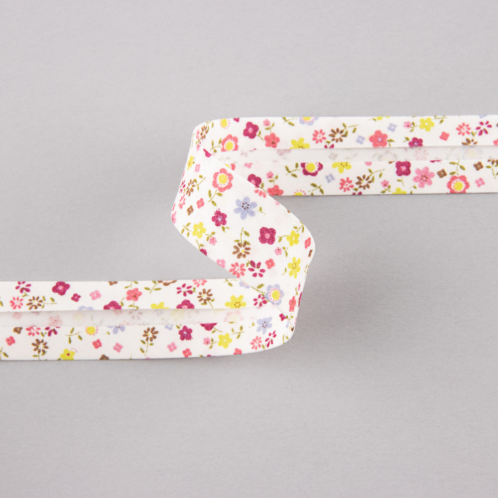 Bias Ribbon Flower Fuchsia 18 mm - Ribes y Casals