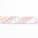 Pink Geo Bias Ribbon 18 mm - Ribes y Casals