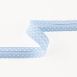 Light Blue Polka Dot Bias Tape 18mm - Ribes y Casals
