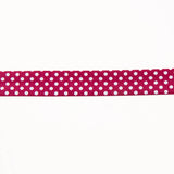 Garnet Polka Dot Bias Ribbon 18mm - Ribes y Casals